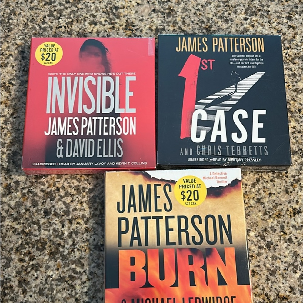 James Patterson Book Set - Red, Black, and Yellow Covers